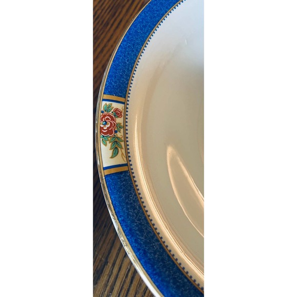 Allertons Ltd. Serving Bowl, English Bone China, ALL5, Blue Band,  Hand Painted - Picture 7 of 10